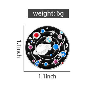 เข็มกลัดเคลือบจักรวาลรูปดาวตลกสุดเจ๋งเข็มกลัดโลหะติดปกกระเป๋าเป้สะพายหลังเครื่องประดับขายส่ง - Product Image 6