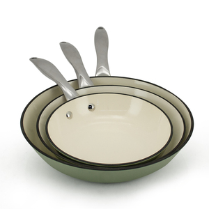 25cm de hierro fundido industrial <span class=keywords><strong>wok</strong></span> con <span class=keywords><strong>tapa</strong></span> de vidrio - Product Image 4