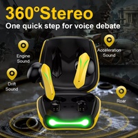Auriculares Inalámbricos para Juegos Leadingplus con Molde Privado, Luz RGB, Pantalla Digital, Baja Latencia 5.0, Resistentes al Agua IPX5