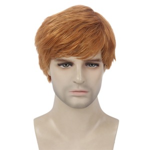 Exportación a los Estados Unidos Conjunto de peluca transfronteriza Ginger Men's Short Straight Hair Inch Peluca roja para hombres - Product Image 4