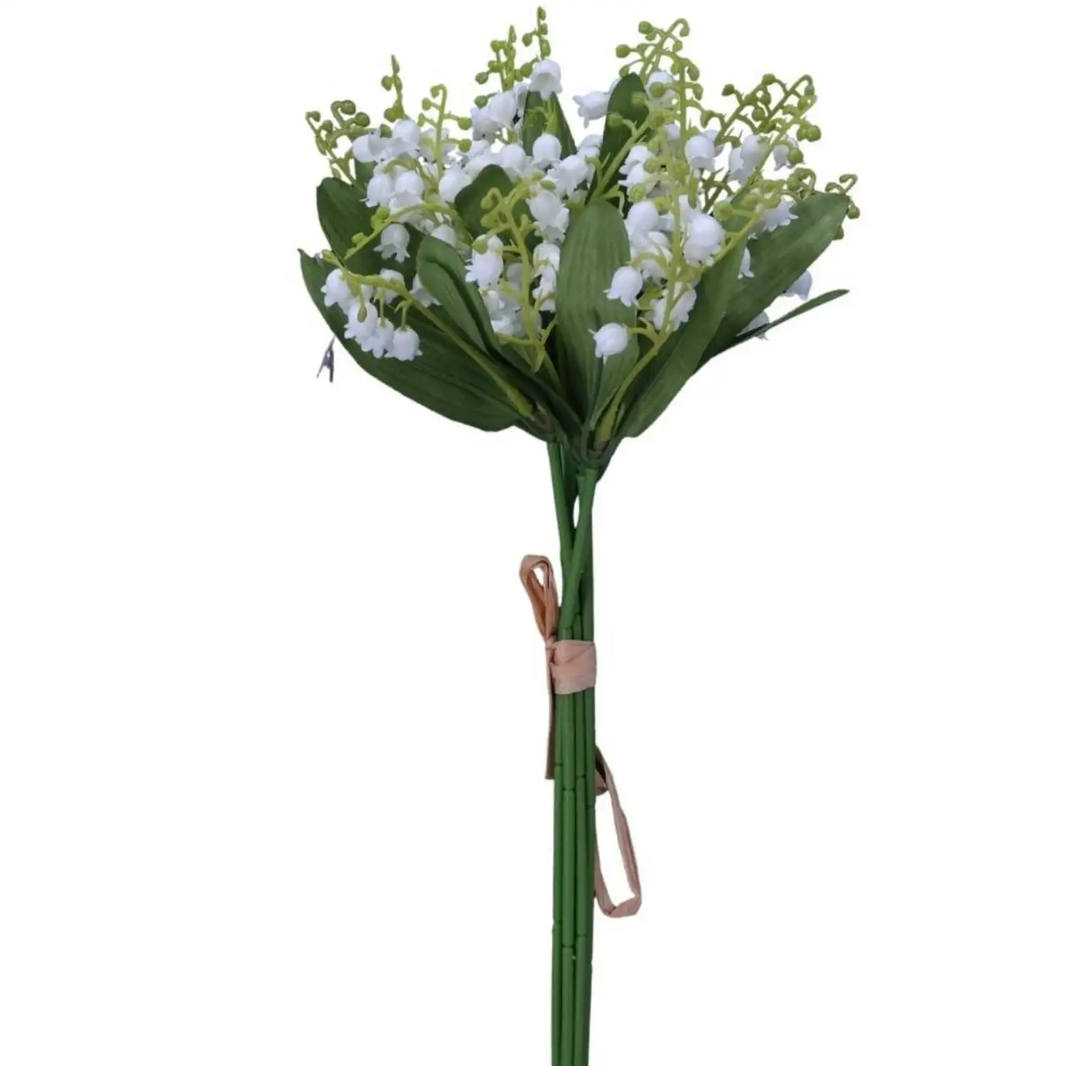 ช่อดอก Convallaria จำลองช่อดอกไม้ระฆังดอกไม้ประดิษฐ์ช่อดอกลิลลี่ขนาดเล็กของหุบเขาดอกไม้ faux