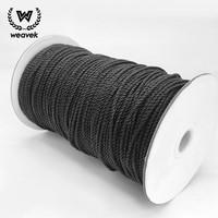Cordes personnalisées en Dyneema UHMWPE 2,2 mm, cordes de pêche, cordes de retenue, cordes de maintien |   Corde torsadée à 3 brins |   Haute résistance, faible élasticité