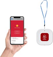 Bouton d'appel Wi-Fi intelligent pour personnes âgées avec surveillance par application, téléavertisseur d'urgence domestique, alerte SOS sans fil pour soignant, sonnette d'alerte de vie