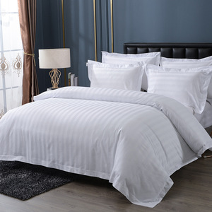 <span class=keywords><strong>Hotel</strong></span> in tessuto personalizzato all'ingrosso <span class=keywords><strong>hotel</strong></span> 300TC cotone bianco satinato <span class=keywords><strong>hotel</strong></span> biancheria da letto - Product Image 3