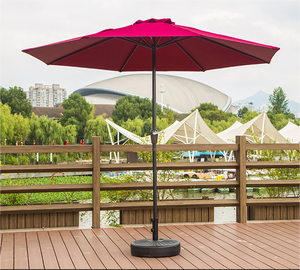 Parasol de patio de jardin extérieur imperméable d'ombre de plage de 10 pieds avec l'inclinaison et la manivelle de bouton poussoir, Parasols de <span class=keywords><strong>parapluie</strong></span> de marché avec la base - Product Image 1