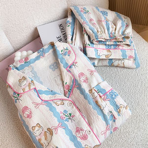 Baumwoll wolken New Cartoon Animal Print Pyjamas Frühling und Herbst Frau Langarm Langhose Sweet Homewear Anzug - Product Image 6