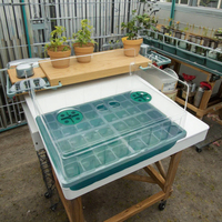 Kit de culture de plantes de propagateur de jardin à domicile en plastique Durable 40/48 plateau de démarrage de graines de cellules serre humidité dômes ventilés Base