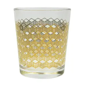 Dekorasi High-End Terukir Berlian Bawah Kristal Cut Glass Tumbler untuk Klub
