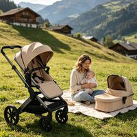 Poussette de luxe antichoc pliable 2 en 1 pour nourrisson et tout-petit, landau, chariot, poussette de voyage pour nouveau-né