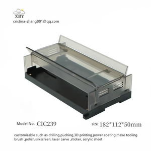 Caja de conexiones de Control Industrial Abs transparente <span class=keywords><strong>Carril</strong></span> <span class=keywords><strong>Din</strong></span> Caja eléctrica Plc Control Plc Caja de plástico 90*75*40mm CIC234 - Product Image 6