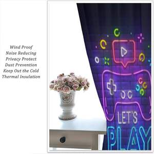 Cortinas Gamer para Niños, Diseño de Control de Videojuegos, Decoración para Ventanas de Habitaciones de Adolescentes, Niños, Salas de Estar y Cuartos de Juego, 2 Paneles - Product Image 5