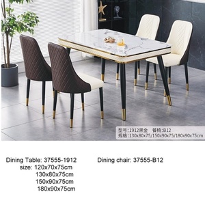 Modern Sintered Stone Top <b>Dining</b> Set <b>With</b> Iron Legs For Home Hotel And Apartment <b>Dining</b> Room Decor - Product Image 6