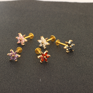 होंठ के छल्ले कान संवर्धन स्टेनलेस चांदी सोना Labret अंगूठी उपास्थि हेलिक्स तुंगिका कान की बाली शरीर भेदी गहने - Product Image 4