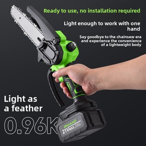 Mini Motosierra Eléctrica Inalámbrica de 6'' con Motor de 21V y Batería de 2.5AH, para Trabajos en Madera y Proyectos de Bricolaje, Ultraportátil de 15cm - Product Image 5