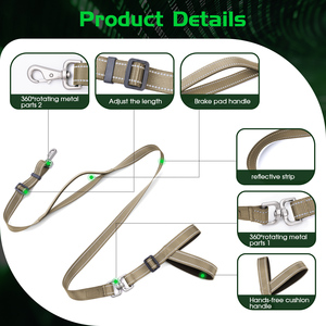 Verstellbare Personalisierte Gürtel-Hundeleine mit Freihand-Funktion aus Strapazierfähigem Nylon-Seil für Laufen, Spazieren oder Wandern - Product Image 5