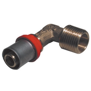 Raccordo a pressare curvo maschio 1 1/2 X 50 per tubo multistrato idraulico - Product Image 1
