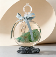 Diffuseur de parfum en verre de luxe exquis en gros avec pierres de cristal, coffret cadeau romantique personnalisable, cadeau idéal pour offrir