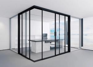 <span class=keywords><strong>Porte</strong></span> <span class=keywords><strong>coulissante</strong></span> magnétique moderne à double rail en aluminium et verre pour maison, hôtel, chambre, salon – <span class=keywords><strong>Porte</strong></span> intérieure en verre : La solution tout-en-un - Product Image 3