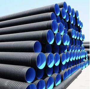 HDPE đôi tường sóng <span class=keywords><strong>PE</strong></span> ống thoát nước 110mm 160mm 200mm SN6 SN8 ống nhựa - Product Image 1