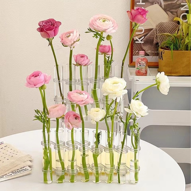 Hot Selling Creative Glass Tube Vases Water Culture Container Decorations