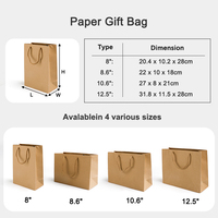 Sacs de courses en papier kraft recyclé en gros avec poignée pour boutiques, commerces de détail, épiceries et magasins de vêtements
