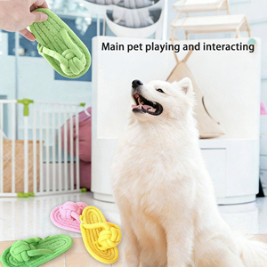 Juguete Ecológico, Bonito y Duradero para Perros, de Cuerda de Algodón Tejida con Nudos, Resistente a Mordidas, para Limpieza Dental y Entrenamiento al Aire Libre - Product Image 2