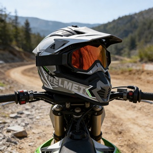 Nuovo <span class=keywords><strong>Casco</strong></span> <span class=keywords><strong>Integrale</strong></span> in ABS per Motocross con Doppia Visiera per Uomini Adulti - Fuoristrada, Moto da Cross, Personalizzabile, Produzione in Fabbrica - Product Image 1