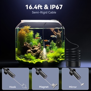 4.3" 1920P HD Industrial Borescope Camera 8mm IP67 <b>Waterproof</b> 8 Adjustable LEDs 16.4FT Semi-Rigid Snake <b>Cable</b> ES04 4.3 Inch Ip67 - Product Image 3