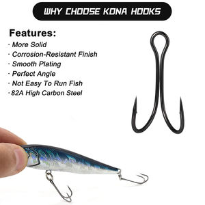 도매용 고탄소강 지그 헤드 기어 후크 이중 낚싯바늘 – 바닷물, 강, 호수 낚시용 저항성 스위블 후크 - Product Image 4