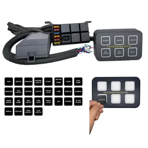 new models with replaceable film panel control relay fuse box high power output Touch switch panel for marine RV truck