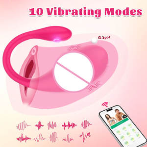 Mainan Seks Vibrator Telur Loncat Berkualitas Tinggi Langsung dari Pabrik, 10 Frekuensi, Tahan Air, Kontrol Aplikasi untuk Wanita - Product Image 5