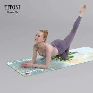 <span class=keywords><strong>TITONI</strong></span> Offre Spéciale avancé 5mm d'épaisseur antidérapant Anti-déchirure méditation Fitness tapis Double couche PU caoutchouc Yoga tapis Taiwan - Product Image 3