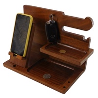 Station d'accueil en bois, organisateur de bureau haut de gamme, station de charge pour téléphone en bois