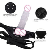Pene Artificial de cuero, consolador, pantalones, Juguetes sexuales para mujer Lésbica, Correa en consolador con cinturón