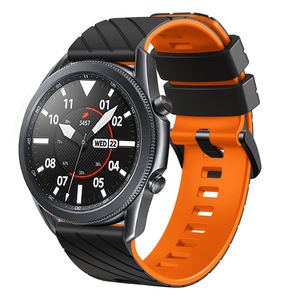 Correa de silicona de doble color con patrón de Rayo Universal de 22mm para <span class=keywords><strong>Huawei</strong></span> <span class=keywords><strong>Watch</strong></span> GT5 Pro 46mm GT4 46mm <span class=keywords><strong>GT2Pro</strong></span> - Product Image 4