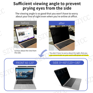 Filtre de confidentialité <span class=keywords><strong>amovible</strong></span> Anti-espion pour ordinateur portable pour Macbook Pro Retina 15.4 pouces protecteur d'écran de confidentialité magnétique avec couvercle de <span class=keywords><strong>Webcam</strong></span> - Product Image 3