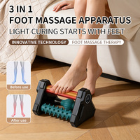 Appareil de massage des points d'acupuncture du pied électrique 360 °   Rouleau en silicone pour soulager la douleur, améliorer la circulation sanguine, masseur pour les pieds