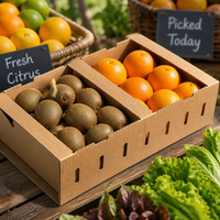 Boîte à concombres en carton ondulé sur mesure avec trous d'aération, papier kraft de qualité alimentaire, emballage pour aubergines et légumes frais