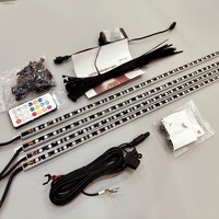 Kit de 8 éclairages LED sous carrosserie en aluminium de 45 cm et 60 cm avec couleurs RGBIC, étanche IP67, 12 V, éclairages d'ambiance pour voiture