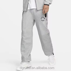 <span class=keywords><strong>Pantalon</strong></span> de jogging surdimensionné pour homme, coupe droite, en molleton technique, avec poches zippées, vêtements de sport décontractés, fabrication OEM personnalisée - Product Image 3