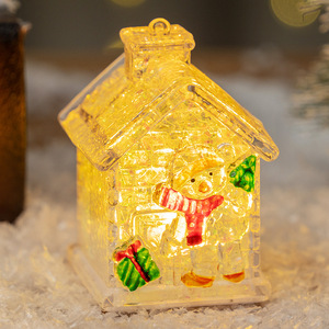 2025 vente chaude décorations de noël lumineux père noël maisons de noël noël ornements de bureau cadeaux pour les enfants - Product Image 6