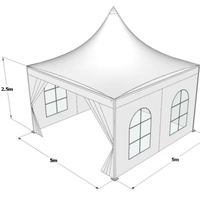 Tente de mariage de luxe de haute qualité avec structure en acier, design modulaire, légère, pour événements scéniques