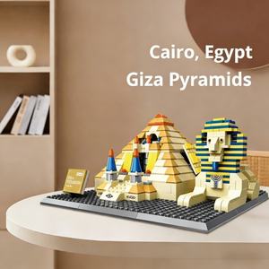 Juego de Bloques de Construcción de Arquitectura Egipcia, Modelo de las Pirámides de Giza y la Esfinge, Juguete Educativo para Niños, Plástico Creativo, Escala 1:1, OEM - Product Image 1