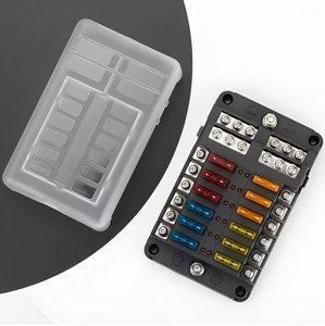 12 В 32 В держатель предохранителя для автомобиля лодки с 12 лезвиями и пластиковой крышкой металлический аксессуар для панели питания для кемпинга RV - Product Image 3