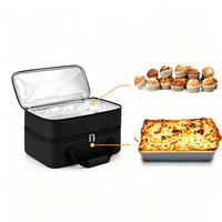 Sac Isotherme Portable Tendance pour Plats Chauds, Réutilisable, avec Doublure en Aluminium, Écologique et Résistant à l'Eau
