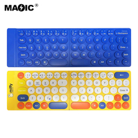 Produk baru mini portabel lipat BT nirkabel keyboard untuk Tablet PC Laptop ponsel