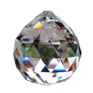 Bascule arc-en-ciel en <span class=keywords><strong>boule</strong></span> de cristal K9, 30 pièces, 40mm, prisme à facettes, fabrication de lustre suspendu, décoration de fenêtres - Product Image 1