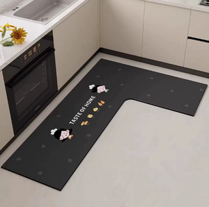 แผ่นรองในห้องครัวทำจาก PVC กันกระแทกกันลื่นแผ่นยางไดอะตอมไม่ทนต่อการฉีกขาดจากโคลนทำความสะอาดได้ป้องกันน้ำมันยาต้านจุลชีพทนทานต่อการสึกหรอ - Product Image 3