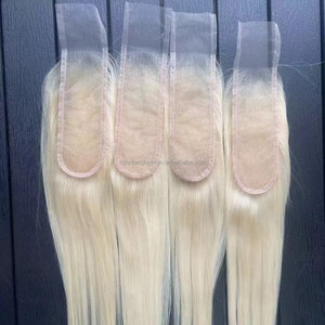 Closure en cheveux humains HD Swiss Lace Knots, effet décoloré, réaliste, indétectable, invisible, avec ligne de cheveux naturelle, pour cheveux clairsemés - Product Image 4