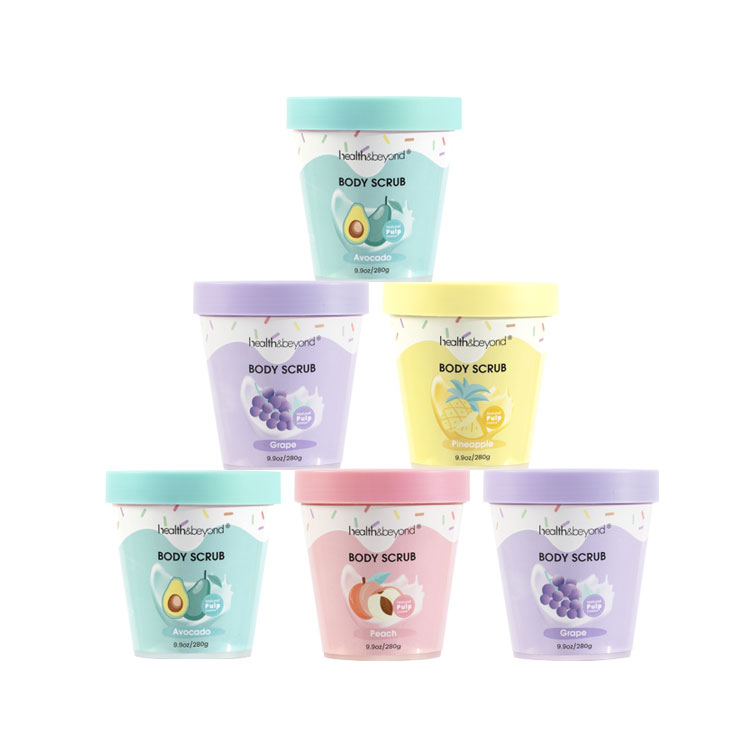 Health & Beyond OEM отшелушивающее средство для мытья тела с мороженым, скраб для тела со сладким ароматом, частная торговая марка